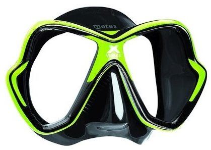 Potápěčské brýle Mares X-Vision, černý silikon, zelený rámeček