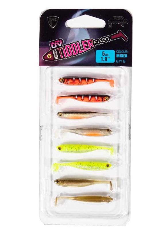 FOX Rage Gumová nástraha Micro Tiddler Fast 4cm UV Mixed Colours 8ks