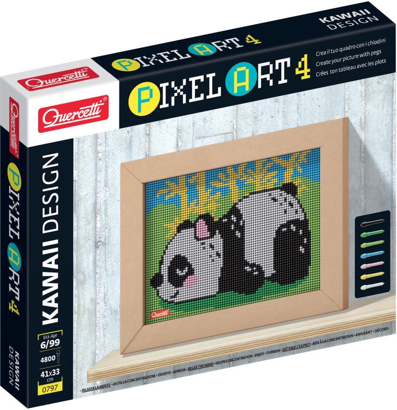 Mozaika pro děti Quercetti Panda – mozaika z kolíčků