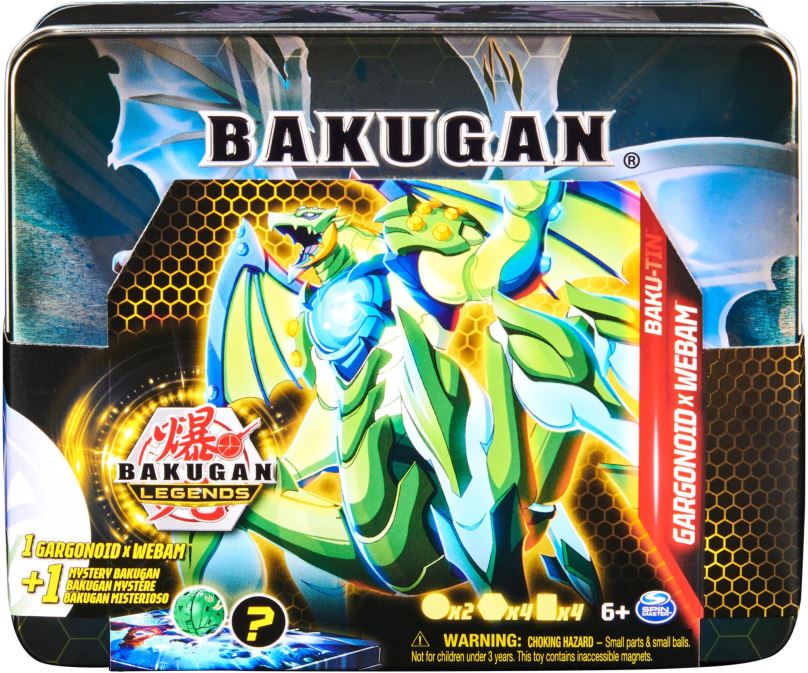 Stolní hra Bakugan Plechový box s exkluzivním Bakuganem S5