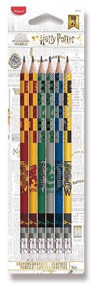 Tužka MAPED Harry Potter HB s pryží - balení 6 ks
