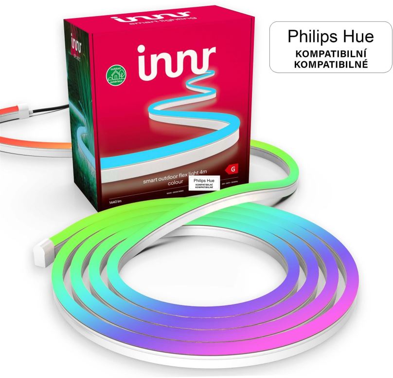 LED pásek Innr Chytrý venkovní LED pásek Flex Colour 4m, kompatibilní s Philips Hue, voděodolný