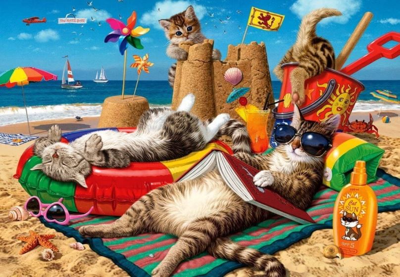 Puzzle Anatolian Puzzle Kočky na pláži 260 dílků