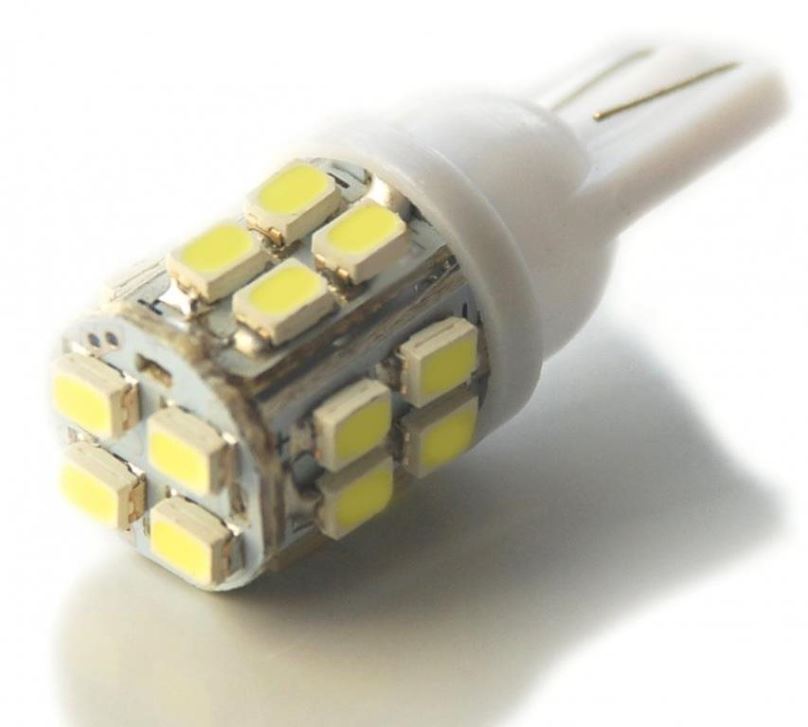 LED autožárovka Rabel 24V T10 W5W 20 smd bílá
