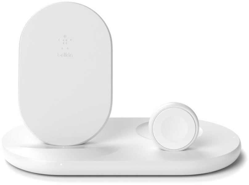 Bezdrátová nabíječka Belkin BOOST CHARGE 3v1 Bezdrátové nabíjení pro iPhone/Apple Watch/AirPods, bílá
