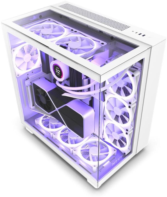 Počítačová skříň NZXT H9 Elite White