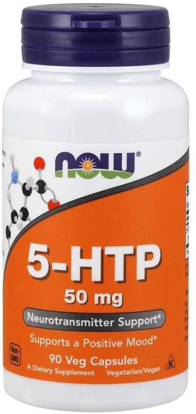 Aminokyseliny NOW 5-HTP, 50 mg