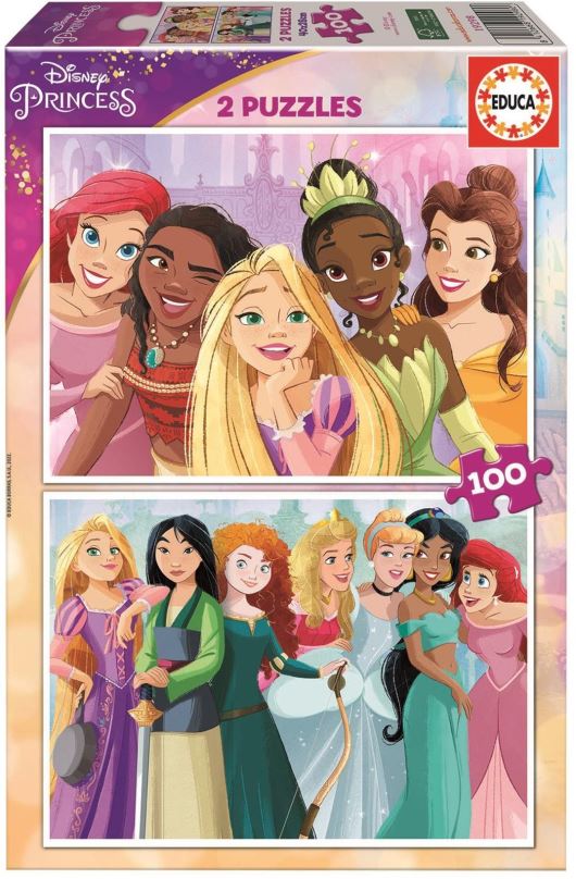 Puzzle Educa Puzzle Disney princezny 2x100 dílků