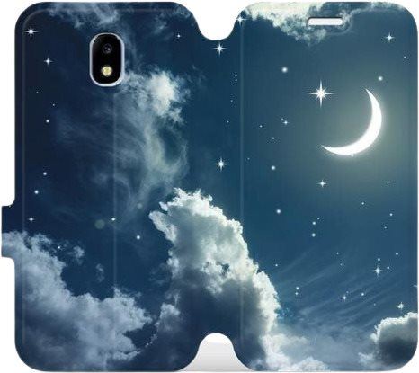 Kryt na mobil Flipové pouzdro na mobil Samsung Galaxy J3 2017 - V145P Noční obloha s měsícem