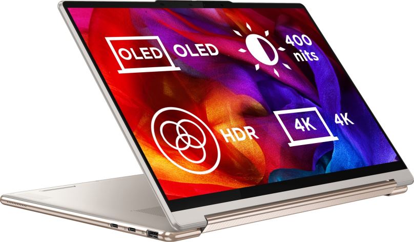 Tablet PC Lenovo Yoga 9 14IRP8 Oatmeal celokovový + aktivní stylus Lenovo + Lenovo Yoga Sleeve