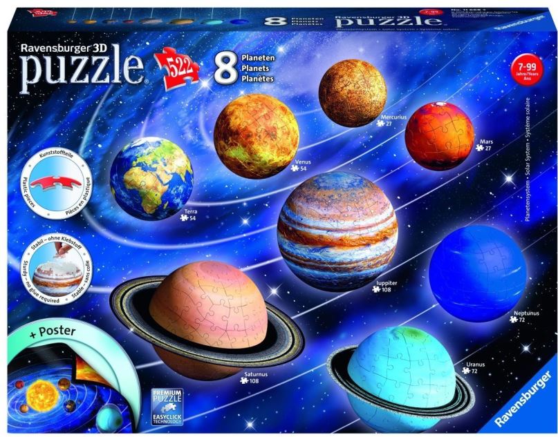 3D puzzle Ravensburger 3D 116683 Planetární soustava