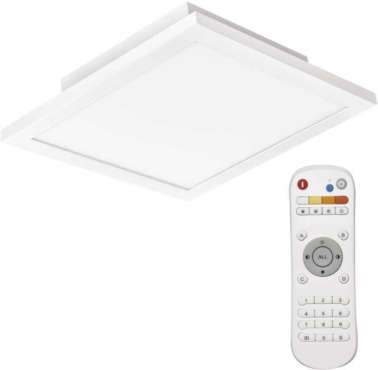 LED panel EMOS LED panel s ovladačem, 30x30, 18W, 1300LM, stmívatelný, nastavení barvy světla