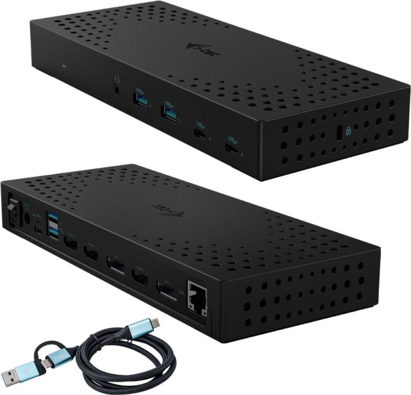 Dokovací stanice i-tec USB 3.0 / USB-C / Thunderbolt, 3x 4K Docking Station Gen 2 + Power Delivery 100W