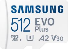 Paměťová karta Samsung MicroSDXC 512GB EVO Plus + SD adaptér