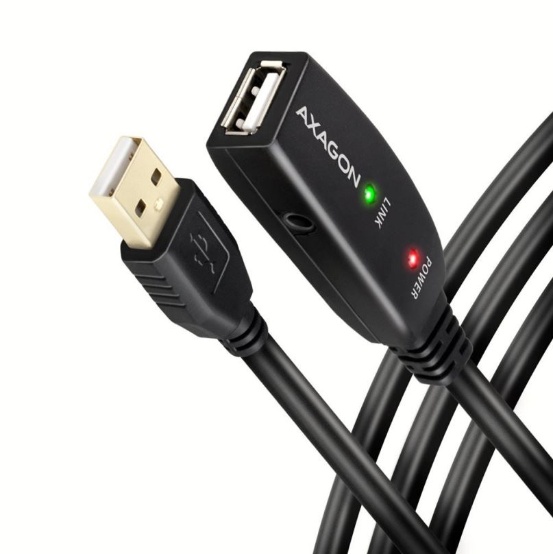 Datový kabel AXAGON ADR-205 USB 2.0 active extension / repeater cable USB A -> USB A, 5m