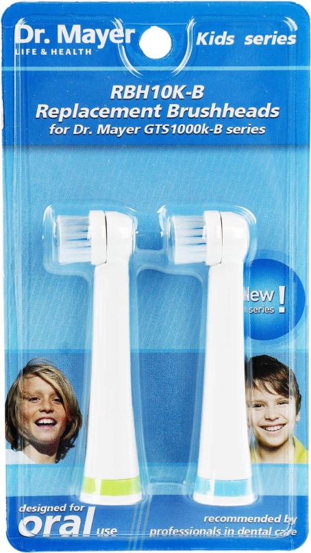 Náhradní hlavice k zubnímu kartáčku Dr. Mayer RBH10K-B náhradní hlavice pro GTS1000K - 2 ks - modrá
