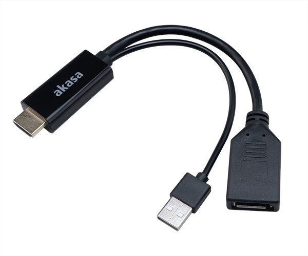 Redukce Akasa HDMI na DisplayPort adaptér s USB napájením / AK-CBHD24-25BK