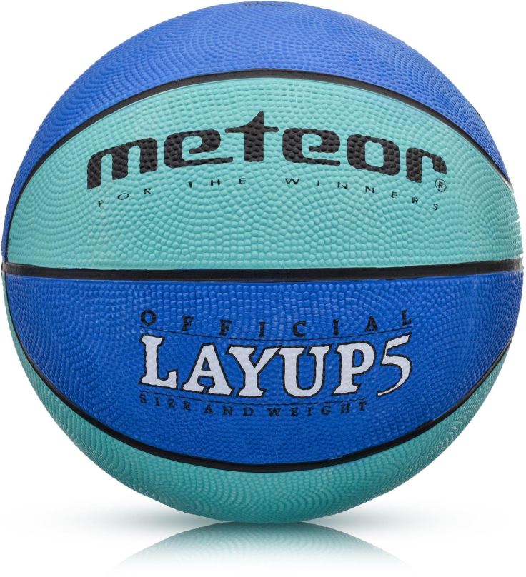 Basketbalový míč Meteor Layup vel. 5, modrý