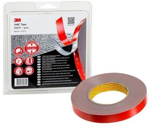 Lepicí páska 3M™ VHB™ oboustranně silně lepicí akrylová páska 4991F, šedá, 19 mm x 5,5 m