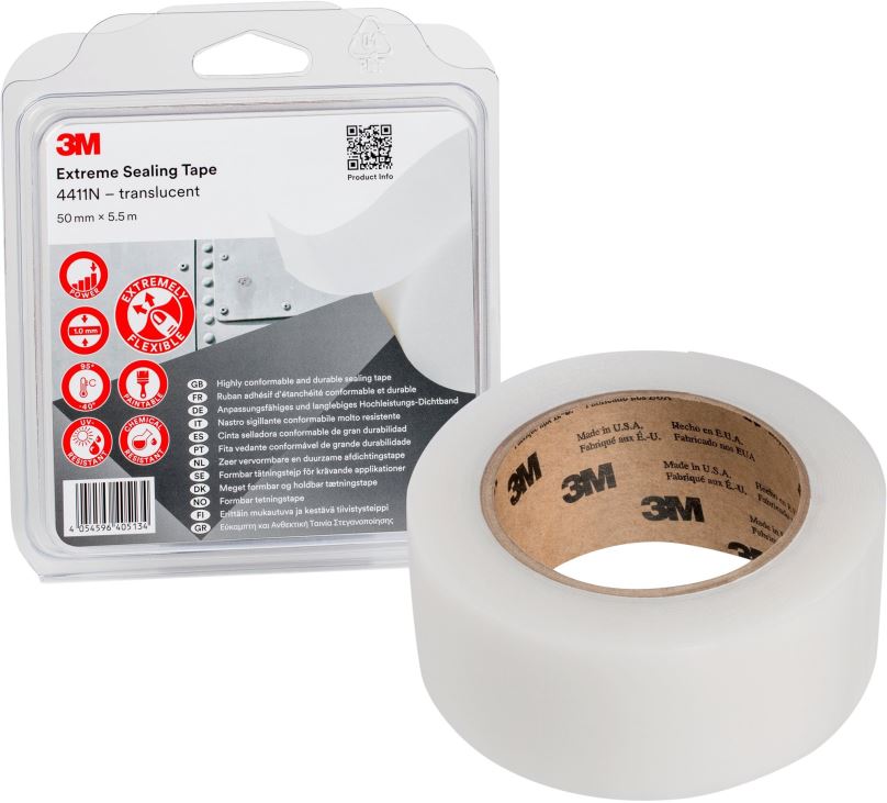 Lepicí páska 3M™ Extrémně těsnící lepící páska 4411N, 50mm x 5,5m, čírá
