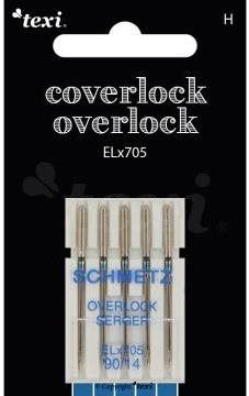 Jehly do šicího stroje Jehly pro overlocky/coverlocky Texi overlock/coverlock ELx705 5x90