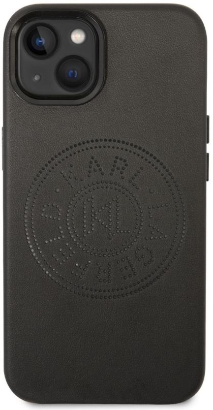 Kryt na mobil Karl Lagerfeld PU Leather Perforated Logo Zadní Kryt pro iPhone 14 Plus Black