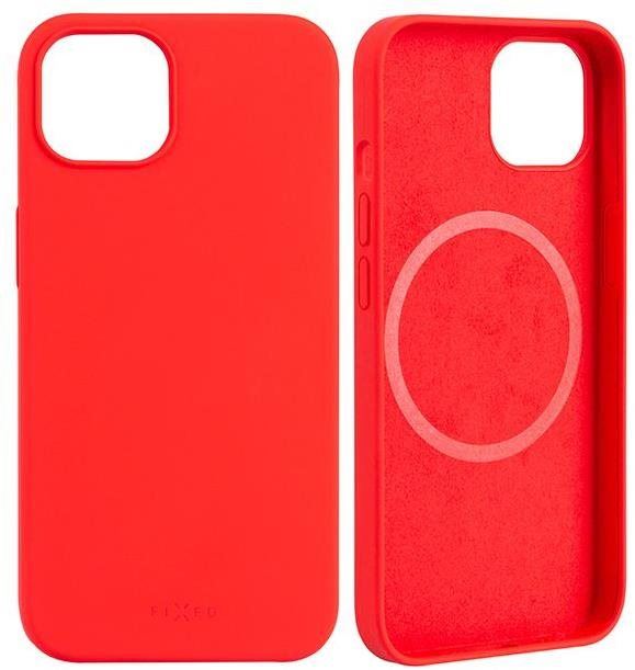 Kryt na mobil FIXED MagFlow s podporou MagSafe pro Apple iPhone 13 červený