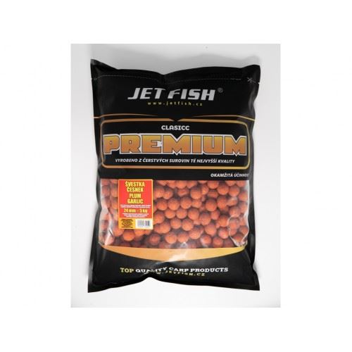 Jet Fish Boilies Premium Clasicc Švestka/Česnek 5kg 24mm