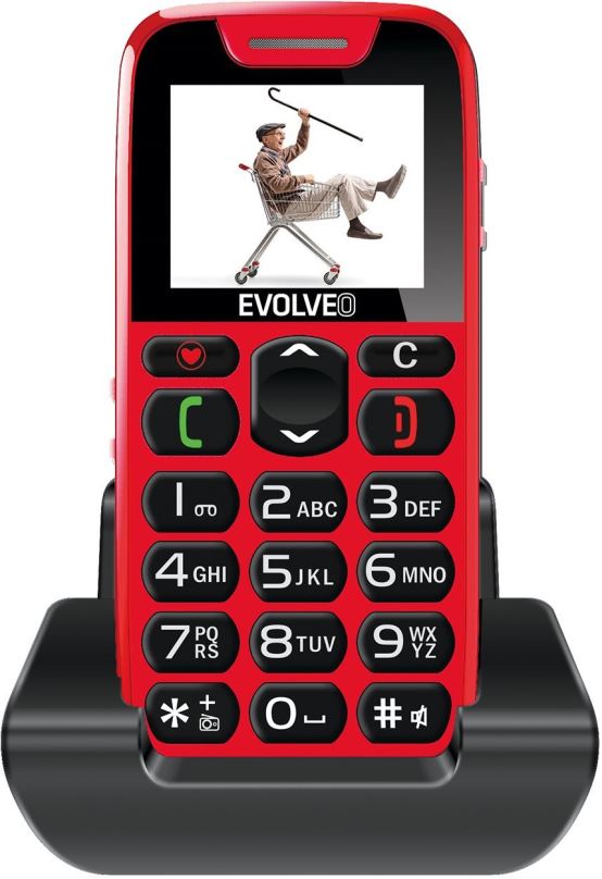 Mobilní telefon EVOLVEO EasyPhone červený