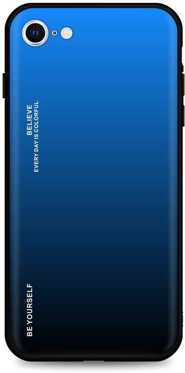 Kryt na mobil TopQ Kryt LUXURY iPhone SE 2022 pevný duhový modrý 73932