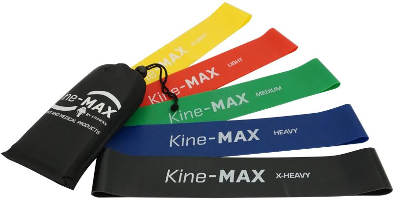 Sada gum na cvičení Kine-MAX Professional Mini Loop Resistance Band Kit
