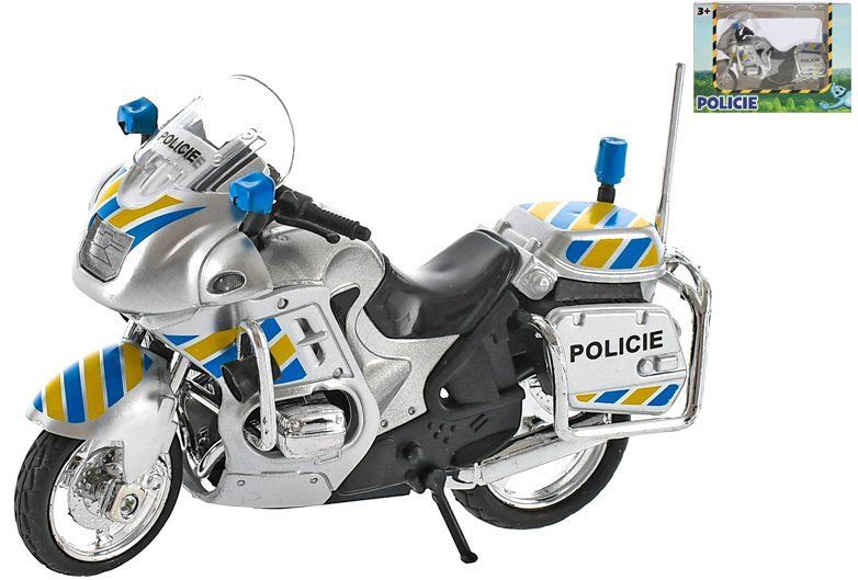 Kovový model Motorka policejní 12cm