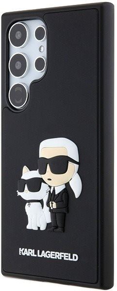 Karl Lagerfeld 3D Rubber Karl and Choupette Zadní Kryt pro Samsung Galaxy S24 Ultra Black