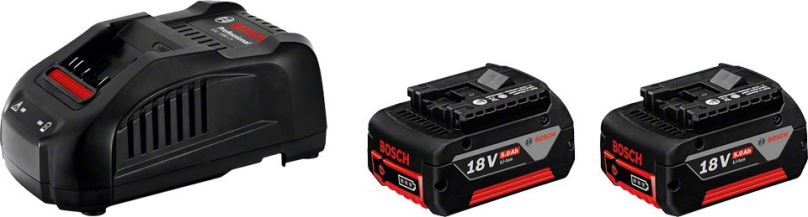 Nabíječka a náhradní baterie BOSCH Starter Set 2 x GBA 18V + GAL 1880 CV Professional 1.600.A00.B8J
