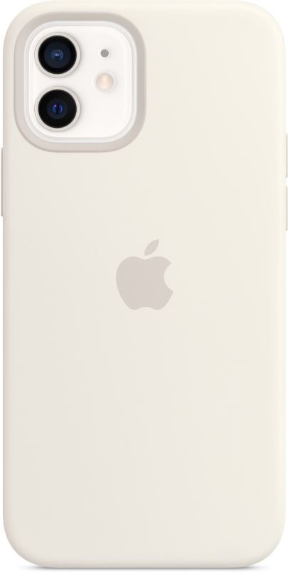 Kryt na mobil Apple iPhone 12 a 12 Pro Silikonový kryt s MagSafe bílý