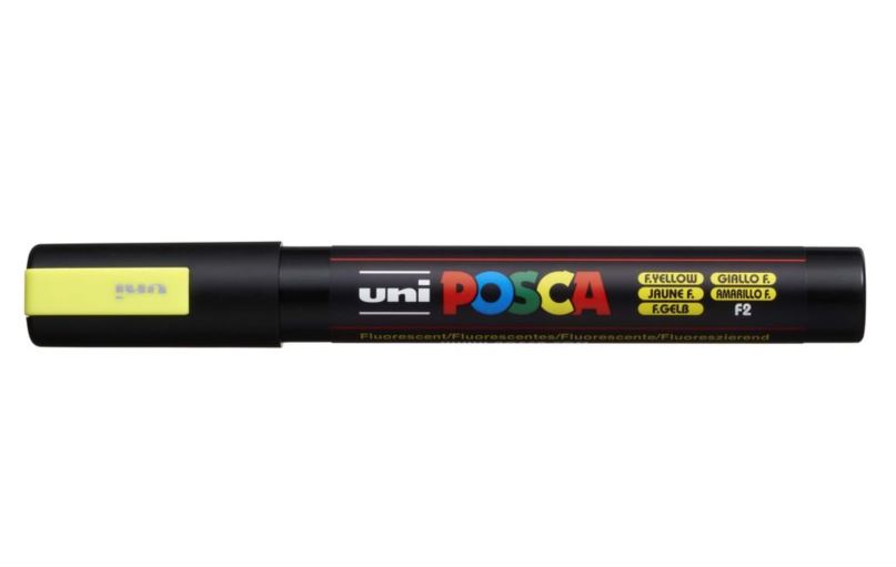 POSCA akrylový popisovač PC-5M, 2,5 mm Barva: Fluo - žlutý