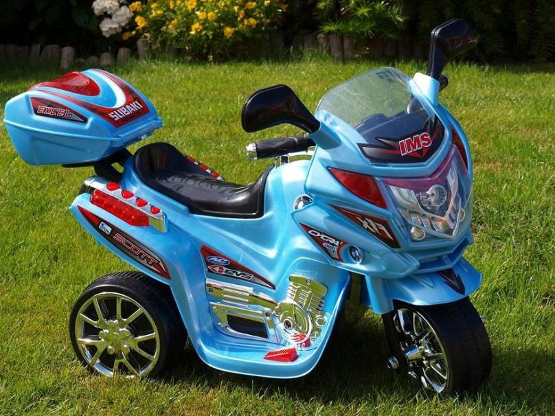 Elektrická motorka pro děti viper dálniční policie, modrá