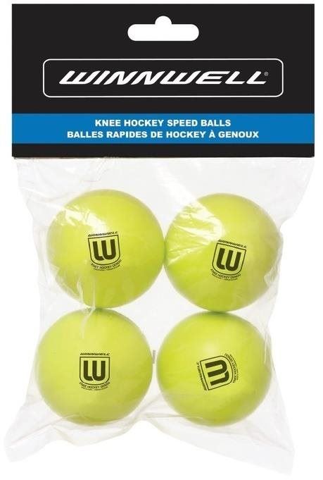 Hokejbalový míček Winnwell Balónek Speed žluté (4pack), žlutá
