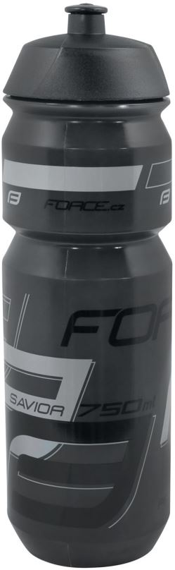 Láhev na pití Force Savior 0,75 l,transparentní černá-šedá