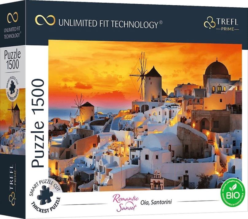 Puzzle Trefl Puzzle UFT Romantic Sunset: Oia, Santorini 1500 dílků