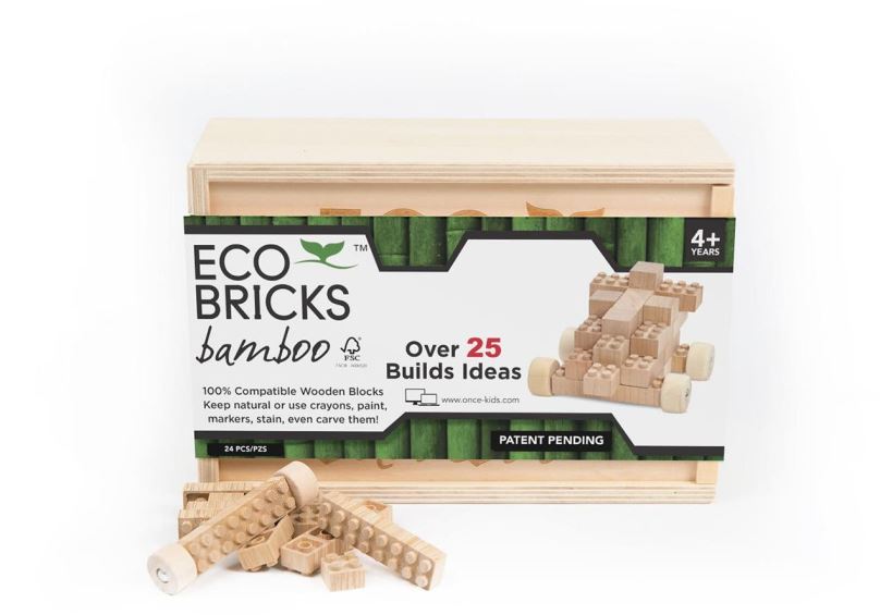 Stavebnice Once Kids Eco-Bricks Bambus 24 dílů