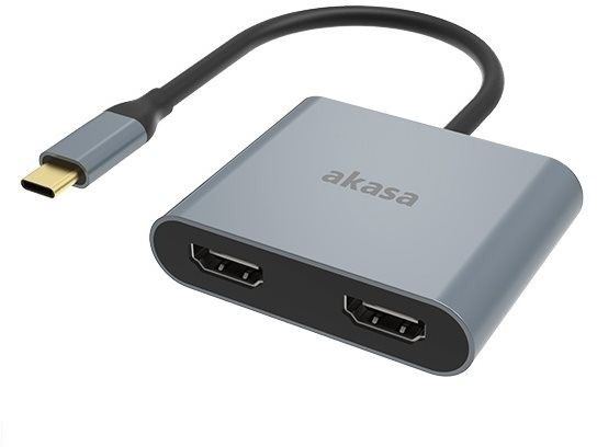 Redukce Akasa USB Type-C Adaptér - Dual HDMI MST / AK-CBCA26-18BK