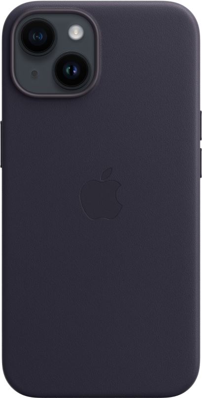 Kryt na mobil Apple iPhone 14 Kožený kryt s MagSafe inkoustově fialový