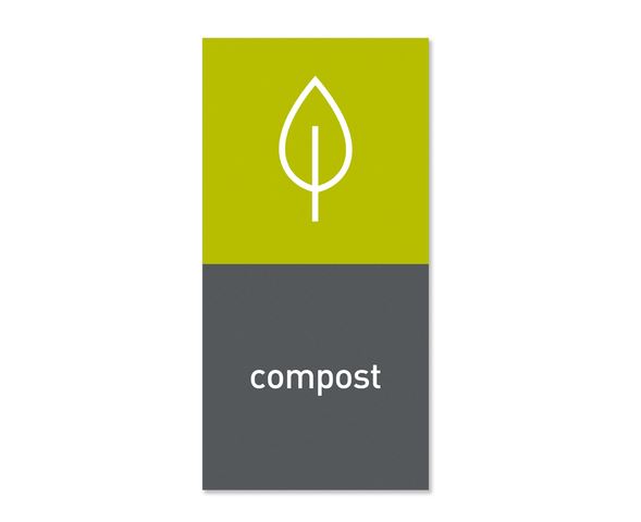 Simplehuman magnetický štítek na odpadkový koš - kompost "compost"