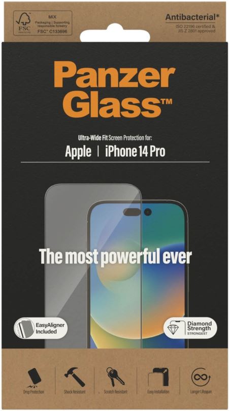 Ochranné sklo PanzerGlass Apple iPhone 14 Pro s instalačním rámečkem