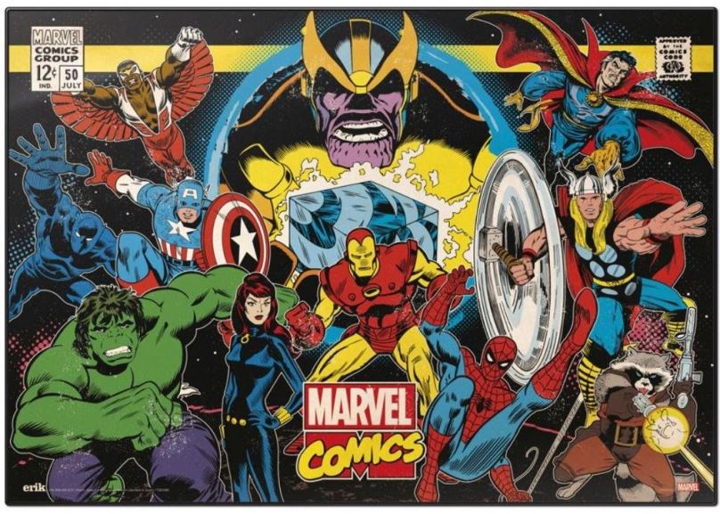Podložka na stůl Marvel Comics: Retro koláž  - podložka na stůl
