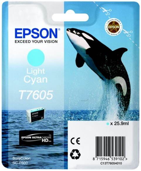 Cartridge Epson T7605 světle azurová