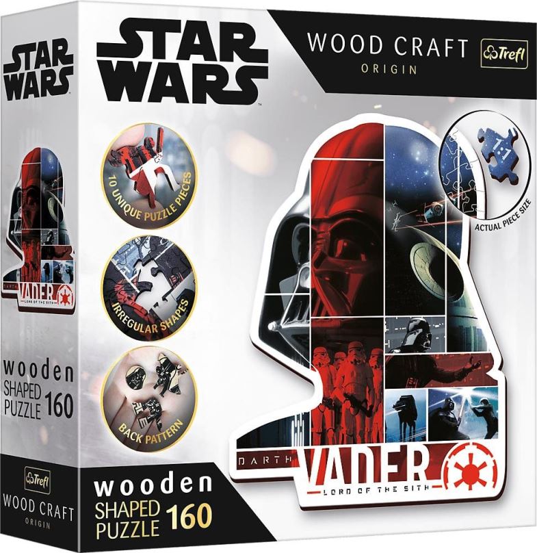 Dřevěné puzzle Trefl Wood Craft Origin puzzle Star Wars: Darth Vader 160 dílků