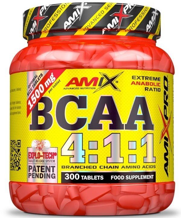 Aminokyseliny Amix Nutrition BCAA 4:1:1, 300 kapslí