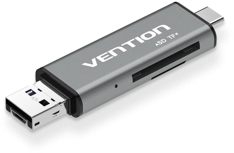 Čtečka karet Vention USB2.0 Multi-function Card Reader Gray